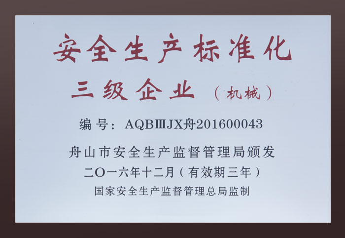 safety production standardization three qualification enterprise